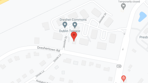 Map of the neighborhood around Dublin Terrace