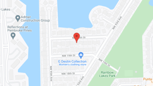 Map of the neighborhood around Continual Care Facility