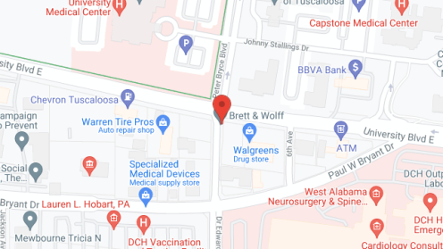 Map of the neighborhood around Capstone Village
