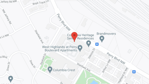 Map of the neighborhood around Columbia Heritage Senior Residences