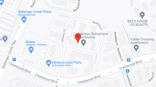 Map of the neighborhood around Orchard Terrace at Edenton