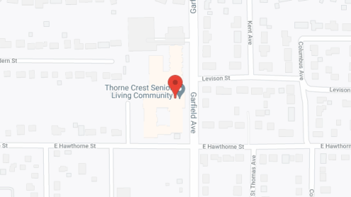Map of the neighborhood around Thorne Crest Retirement Community