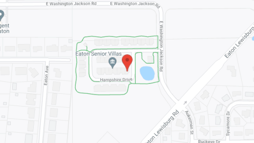 Map of the neighborhood around Eaton Senior Villas