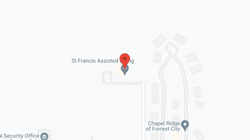Map of the neighborhood around St. Francis Assisted Living
