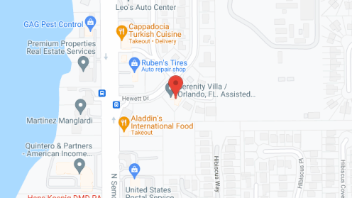 Map of the neighborhood around Serenity Villa ALF