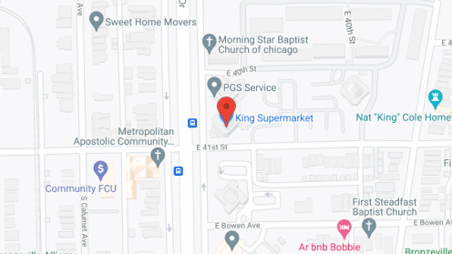Map of the neighborhood around Paul G. Stewart Center