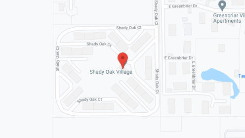 Map of the neighborhood around Shady Oak Village
