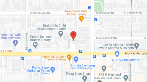 Map of the neighborhood around Briarcliff Summit