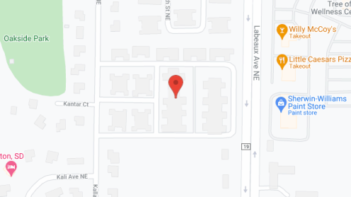 Map of the neighborhood around Cottages of Albertville Townhomes