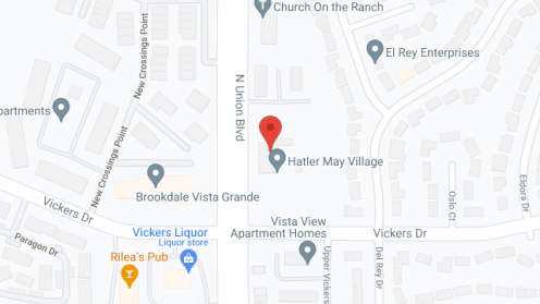 Map of the neighborhood around Hatler-May Village