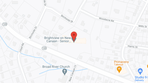 Map of the neighborhood around Brightview on New Canaan