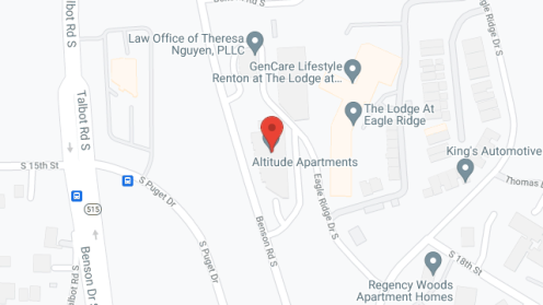 Map of the neighborhood around Altitude Apartments