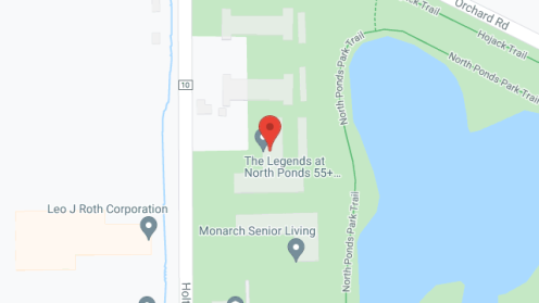 Map of the neighborhood around The Legends at North Ponds