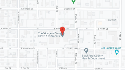 Map of the neighborhood around The Villages at Van Cleve