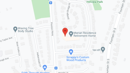 Map of the neighborhood around Marian Residence