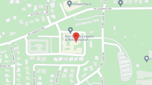 Map of the neighborhood around Rim Country Health