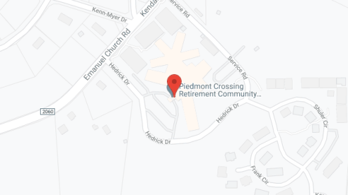 Map of the neighborhood around Piedmont Crossing
