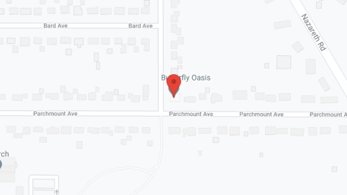 Map of the neighborhood around Butterfly Oasis