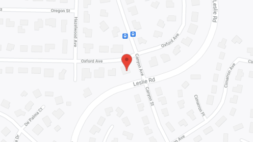 Map of the neighborhood around Lesly Canyon AFH