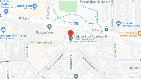 Map of the neighborhood around Park La Brea