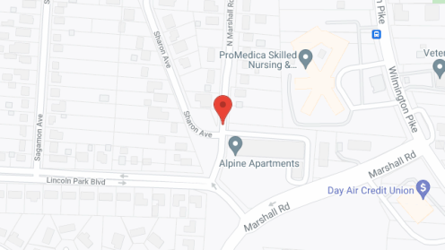 Map of the neighborhood around Marshall House-Eastway