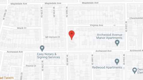 Map of the neighborhood around Old Brooklyn Adult Care