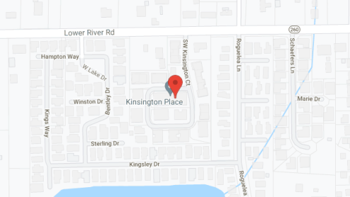 Map of the neighborhood around Kinsington Place