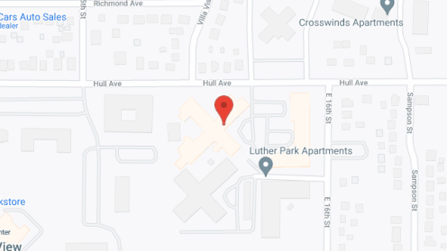 Map of the neighborhood around Trinity Center