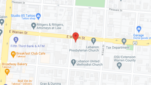 Map of the neighborhood around Herkins House