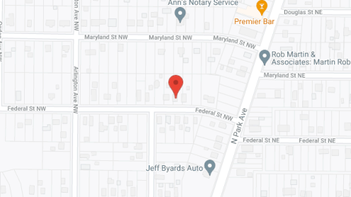 Map of the neighborhood around Reginald's Home For Veterans