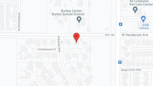 Map of the neighborhood around Johnson's Greenwood Home