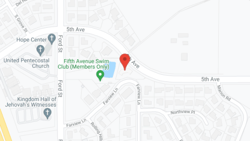Map of the neighborhood around Meadow Brook Homes