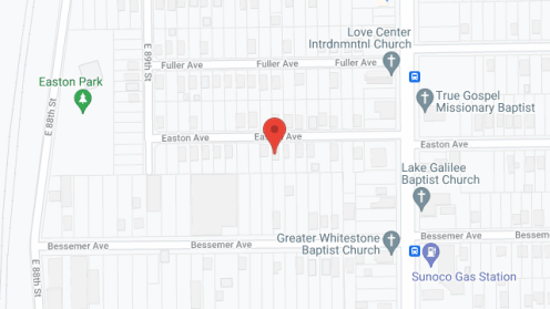 Map of the neighborhood around Hope House
