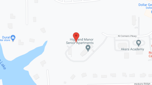 Map of the neighborhood around Highland Manor