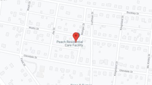 Map of the neighborhood around Peach Residential Care Facility