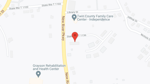 Map of the neighborhood around Grayson House