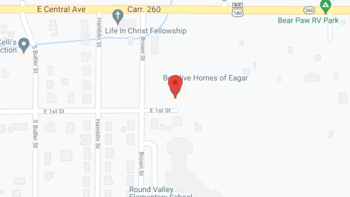 Map of the neighborhood around Bee Hive Homes of Eagar