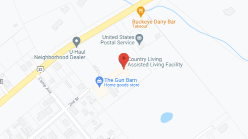 Map of the neighborhood around Country Living