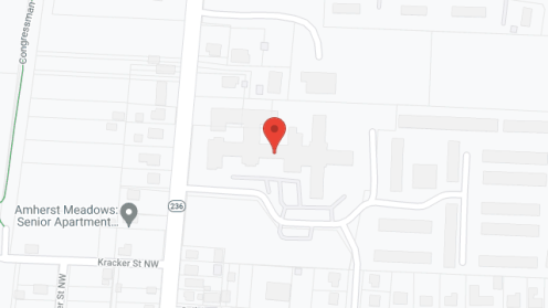 Map of the neighborhood around Amherst Meadows