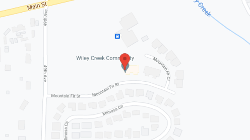 Map of the neighborhood around Wiley Creek Community