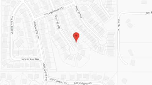 Map of the neighborhood around Sunny Ridge