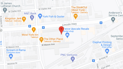 Map of the neighborhood around Carriage Works Apartments