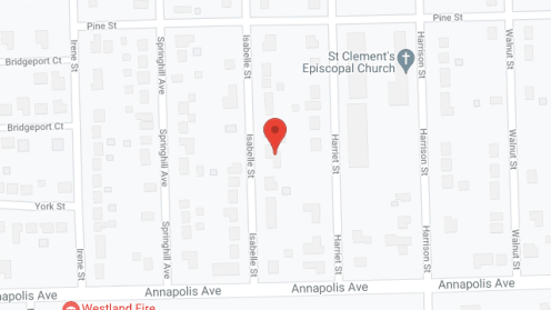 Map of the neighborhood around Miller and Moss II