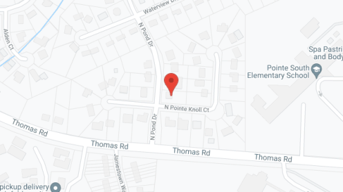 Map of the neighborhood around Hero's Safe House