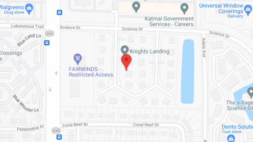Map of the neighborhood around Knight's Landing