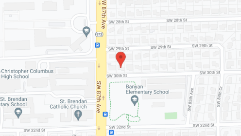 Map of the neighborhood around Sunset Oak II