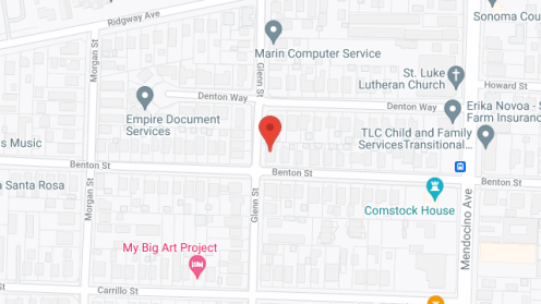Map of the neighborhood around Carmel House