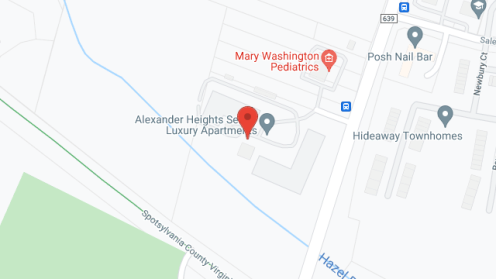 Map of the neighborhood around Alexander Heights