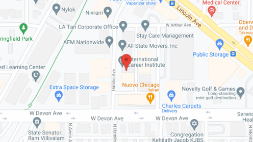 Map of the neighborhood around Avida Place