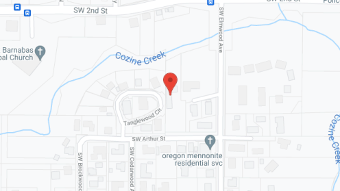 Map of the neighborhood around Arthur House